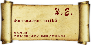 Wermescher Enikő névjegykártya